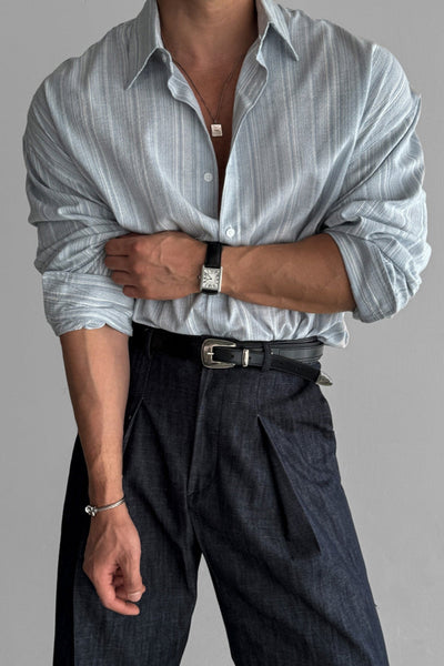 Chemise rayée Old Money, infroissable et anti-UV