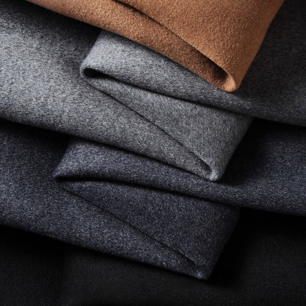 Manteau coupe-vent en laine croisé Old Money