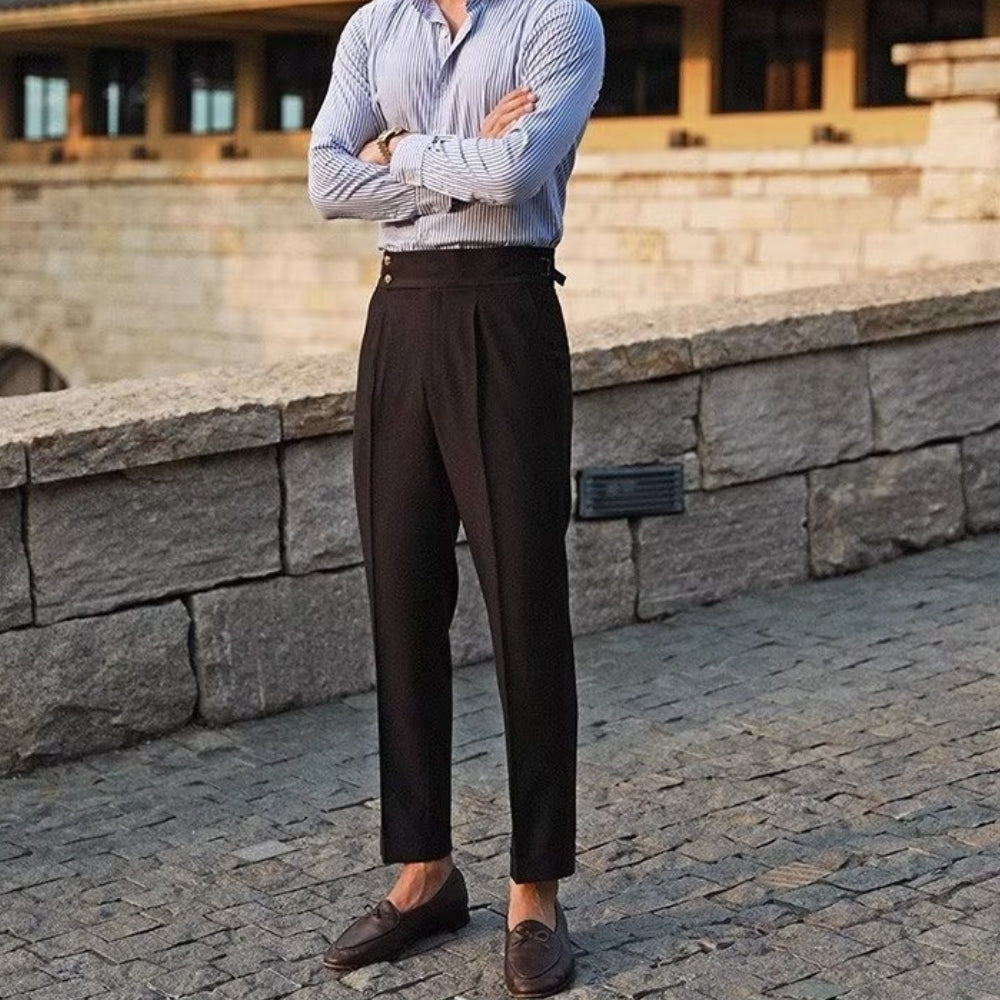 Pantalon slim style vieille fortune