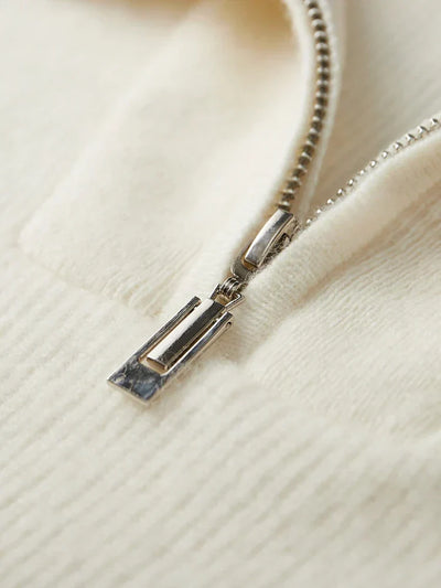 PULL À DEMI-ZIP 100% CACHEMIRE