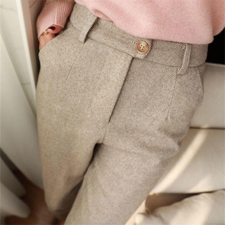 Pantalon ajusté en laine Perquaza™