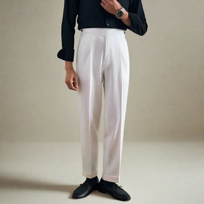 Couture - Pantalon plissé à double bouton