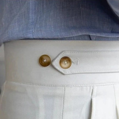 Couture - Pantalon plissé à double bouton