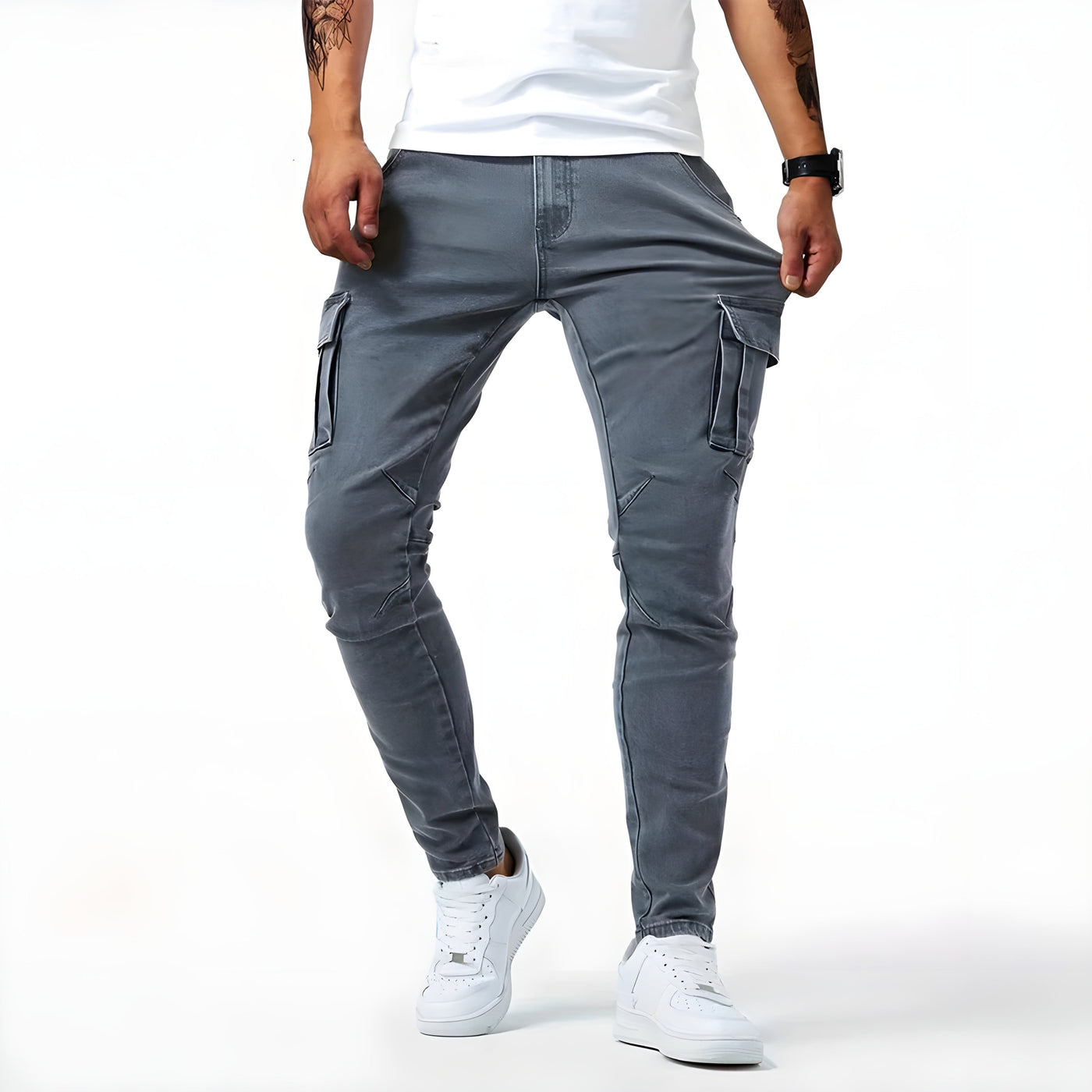 Pantalon cargo stretch Old Money
