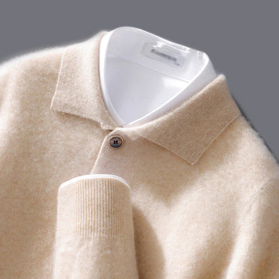 Pull polo en cachemire Old Money