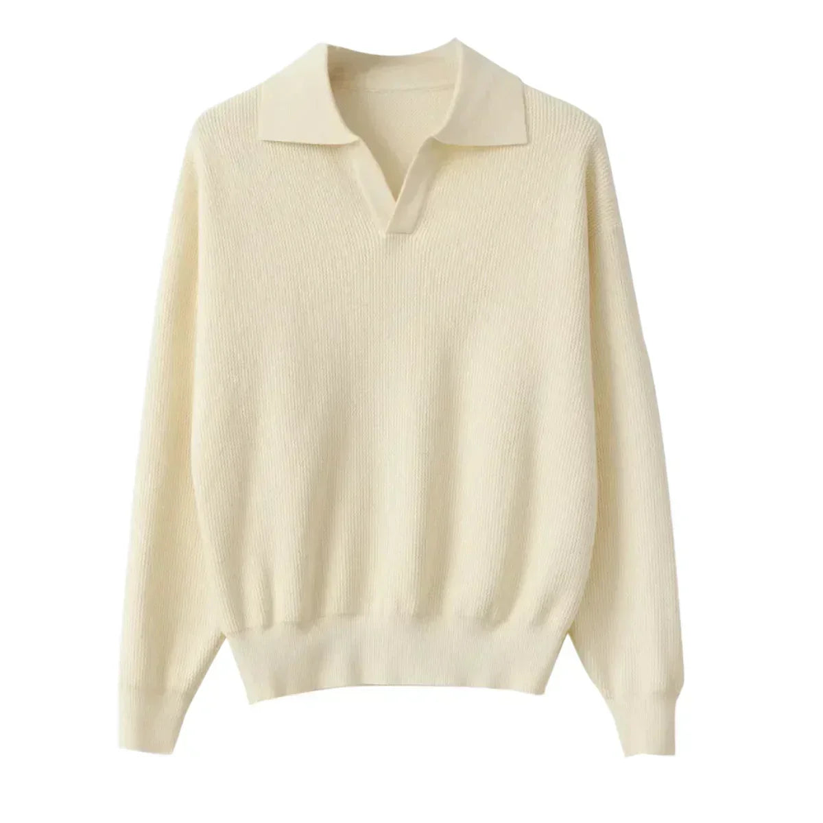 Pull polo à col en V