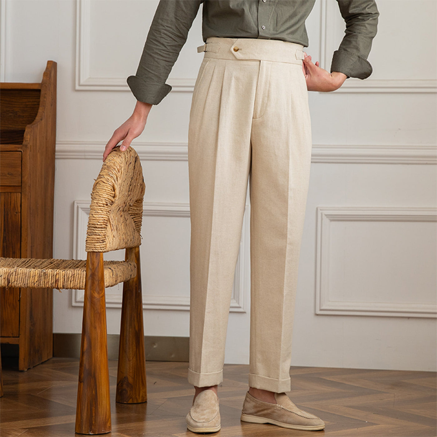 Pantalon en lin Santo