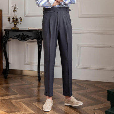 Pantalon droit plissé Old Money