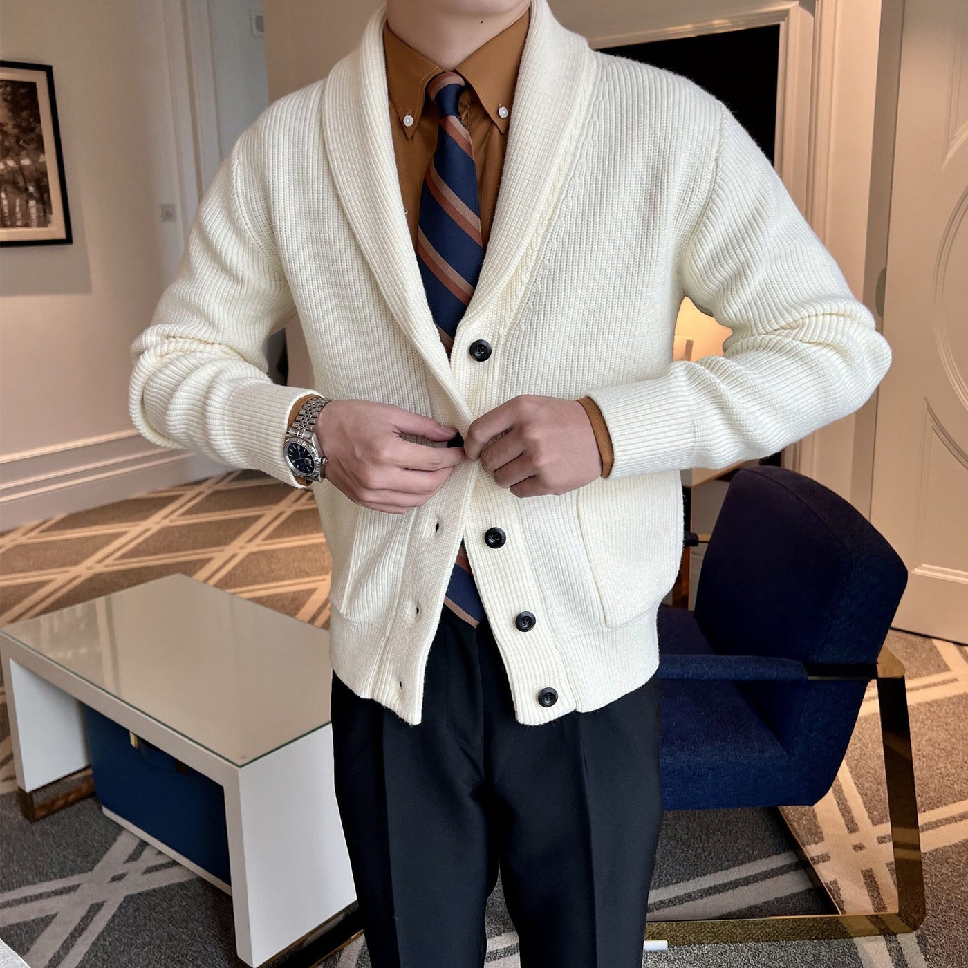 Gilet en maille à col en V Old Money Old Money