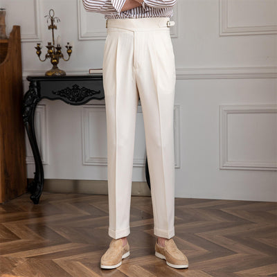 Pantalon droit plissé Old Money