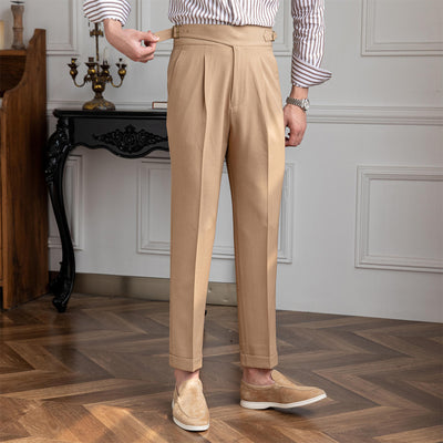 Pantalon droit plissé Old Money