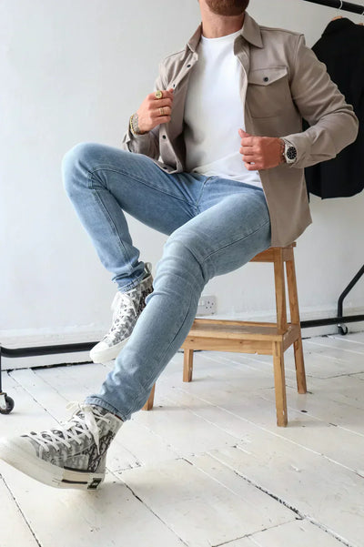 Chemise élégante à manches longues Old Money