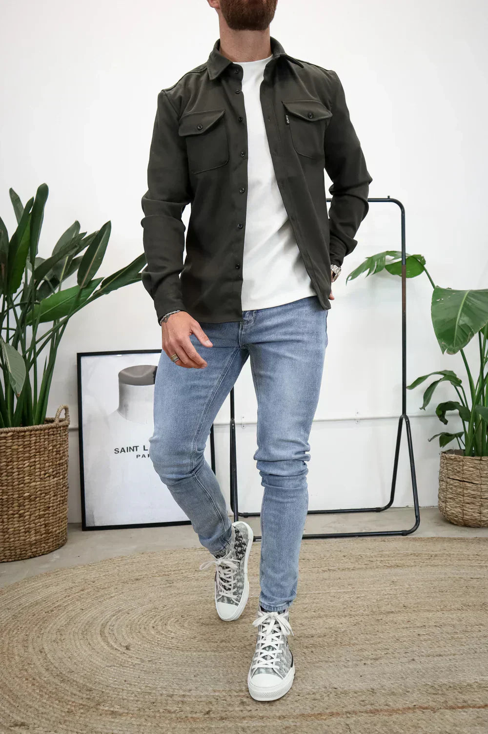 Chemise élégante à manches longues Old Money