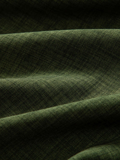 Chemise à manches courtes et col montant et pantalon droit en lin